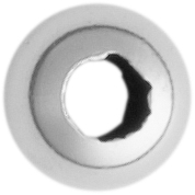 Quetschröhrchen/ Sicherheitsplombe (Kugel gebohrt) Metall/weiß Ø 2,50mm versilbert