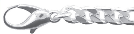 Armband Silber 925/-, Figaro 19,00cm