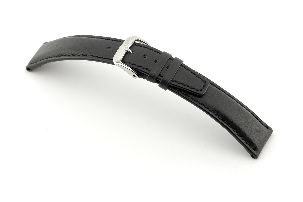 Leather strap Idaho 18 mm black