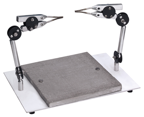 _ Soldering plate with holding forceps