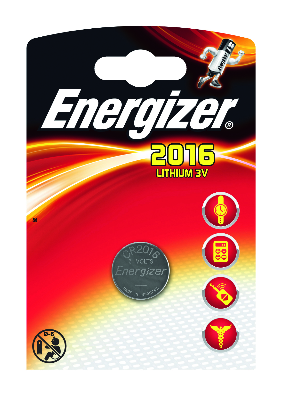 Energizer 2016 Lithium Knopfzelle