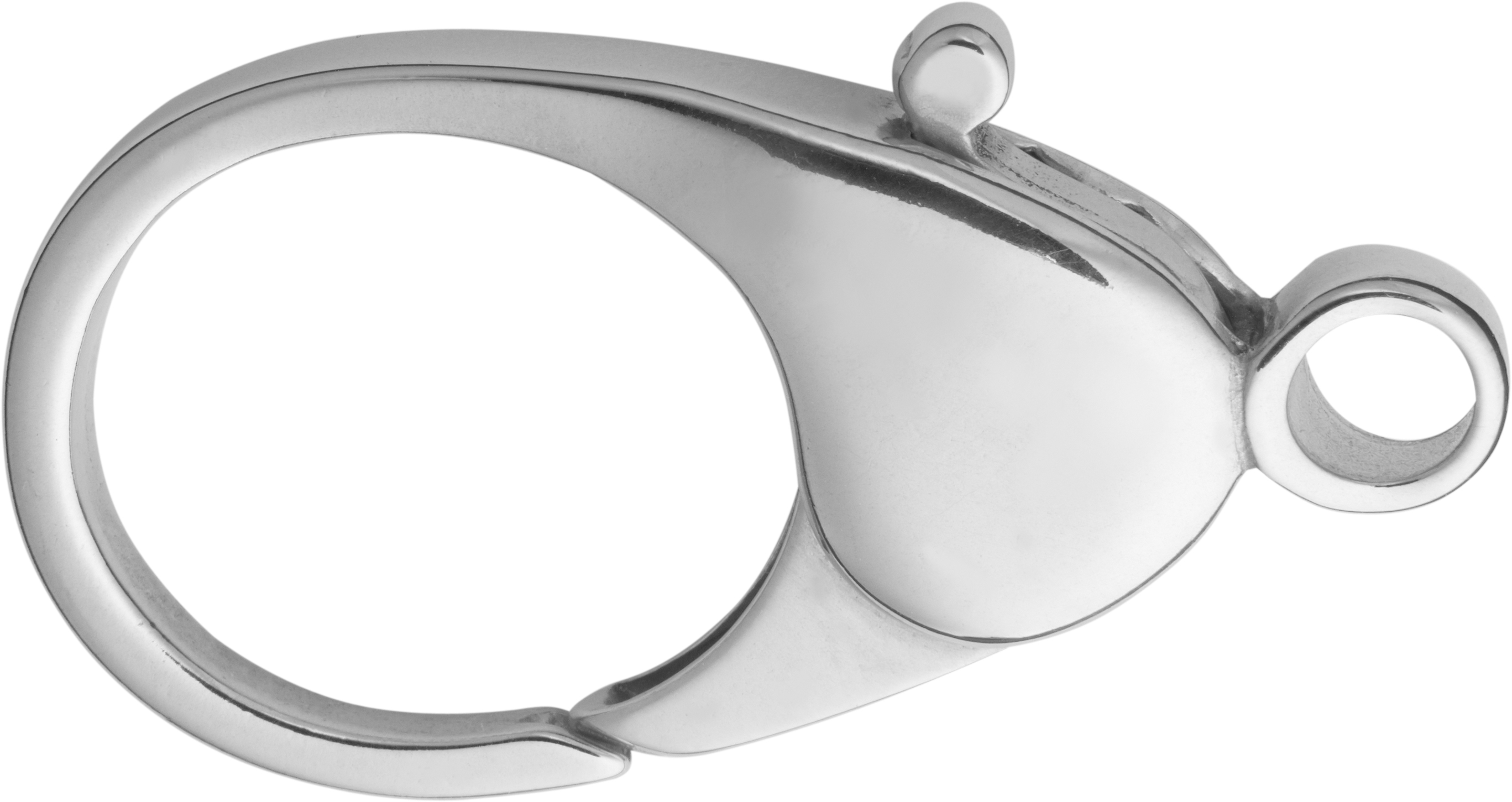 Karabińczyk wypukły srebro 925/- 40,00mm odlewany