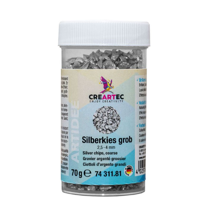 Coarse silver gravel, 70g