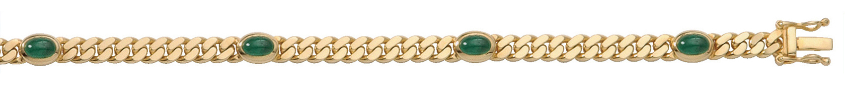 Bracelet gold 585/GG, emerald