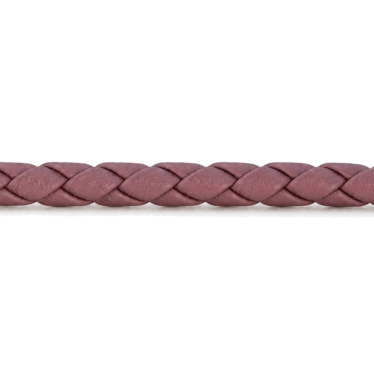Lederband geflochten Rindleder Ø 4 mm, altrosa, Länge 1 m