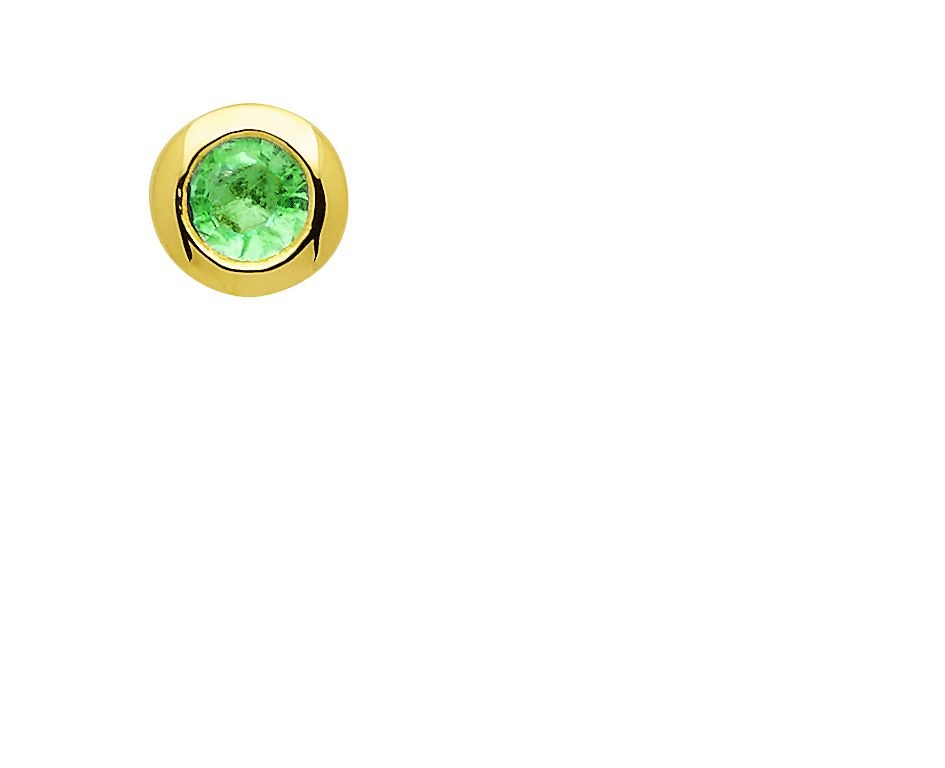 oorsteker 585/gg met Smaragd