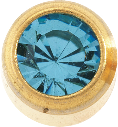 _ First ear stud Studex plus, 3.95 mm yellow aquamarine