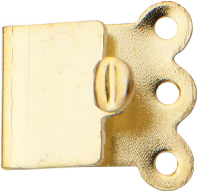 boeksluiting zilver 925/-geel 3-rijig,  l  6,00 x  b  7,15mm
