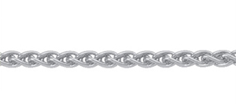 Collierkette Silber 925/-, Zopf 42cm