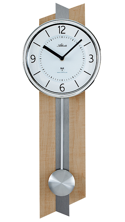 Atlanta 5101 radio-controlled wall clock with pendulum