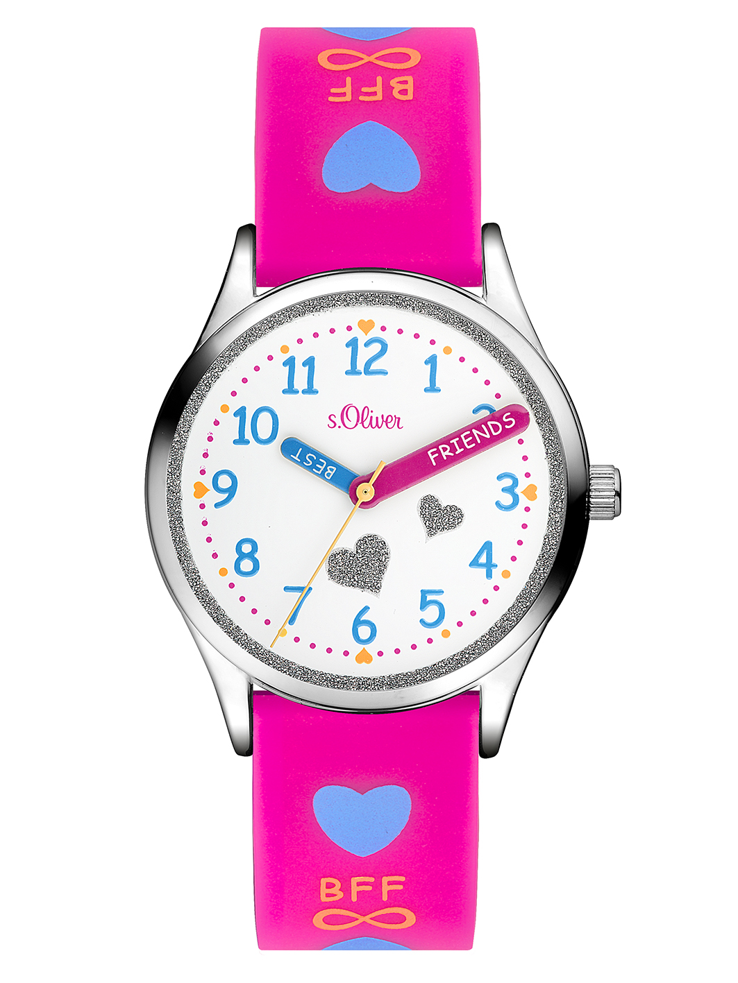 s.Oliver Silikon pink Herz Mädchen SO-1935-PQ