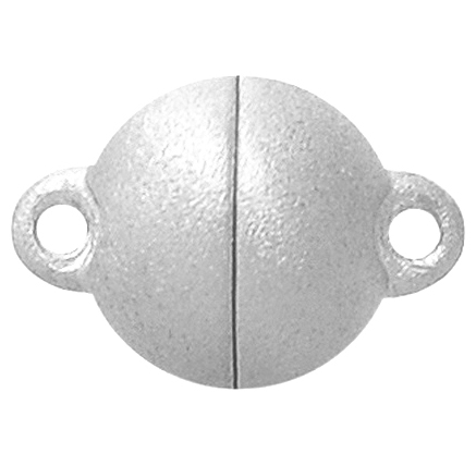 Magnetic clasp long ball 925/- matte Ø14.0mm