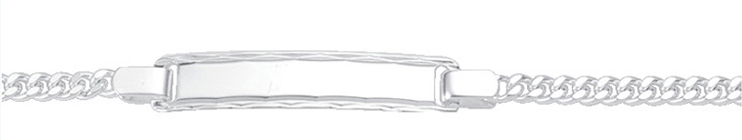 Id-Armband 3 Stück Silber 925/-, Flachpanzer 18,5cm