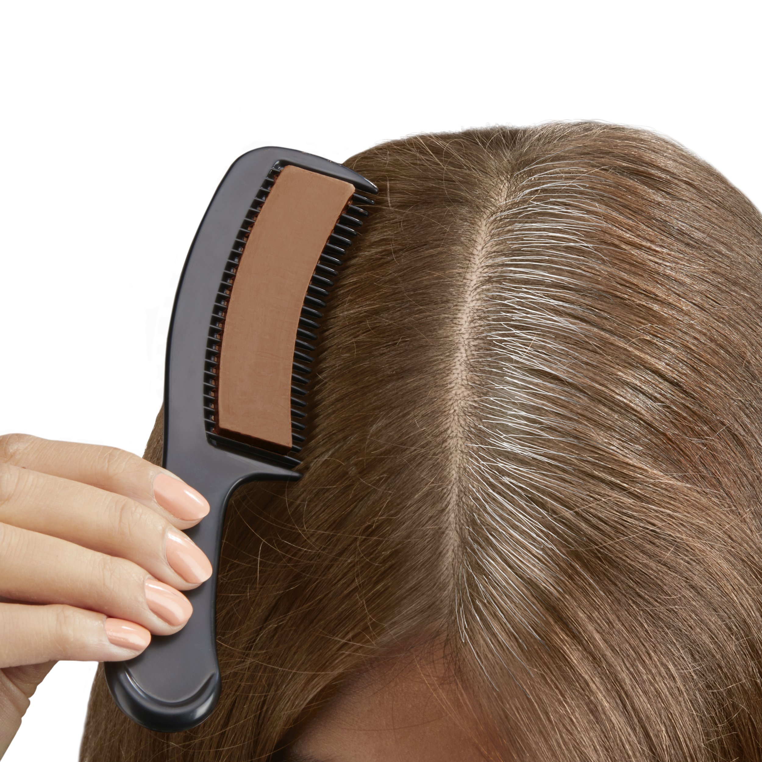 Medium brown color comb - instantly covers gray hair