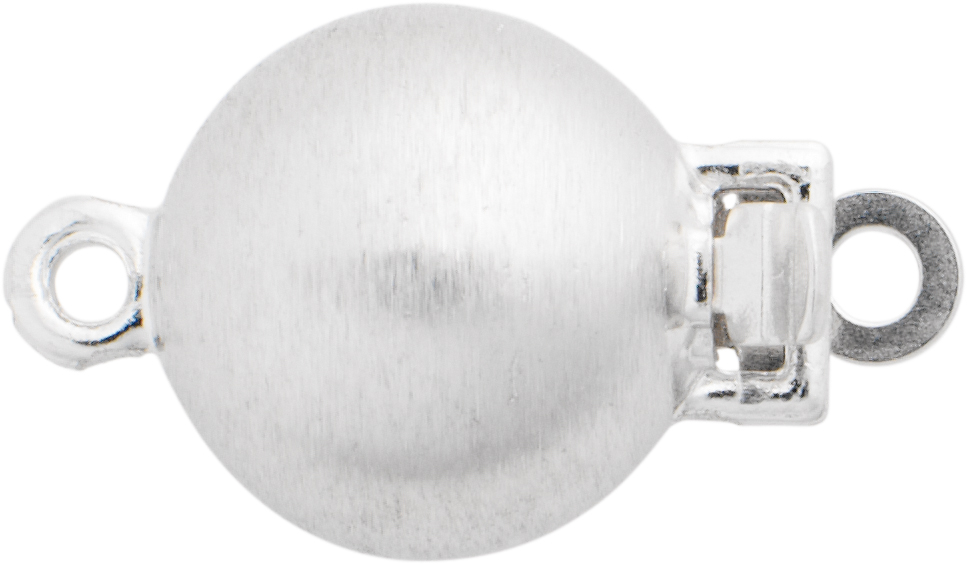 Zapięcie w kształcie kulki jednorzędowe srebro 925/- matowane, kulka Ø 8,00mm