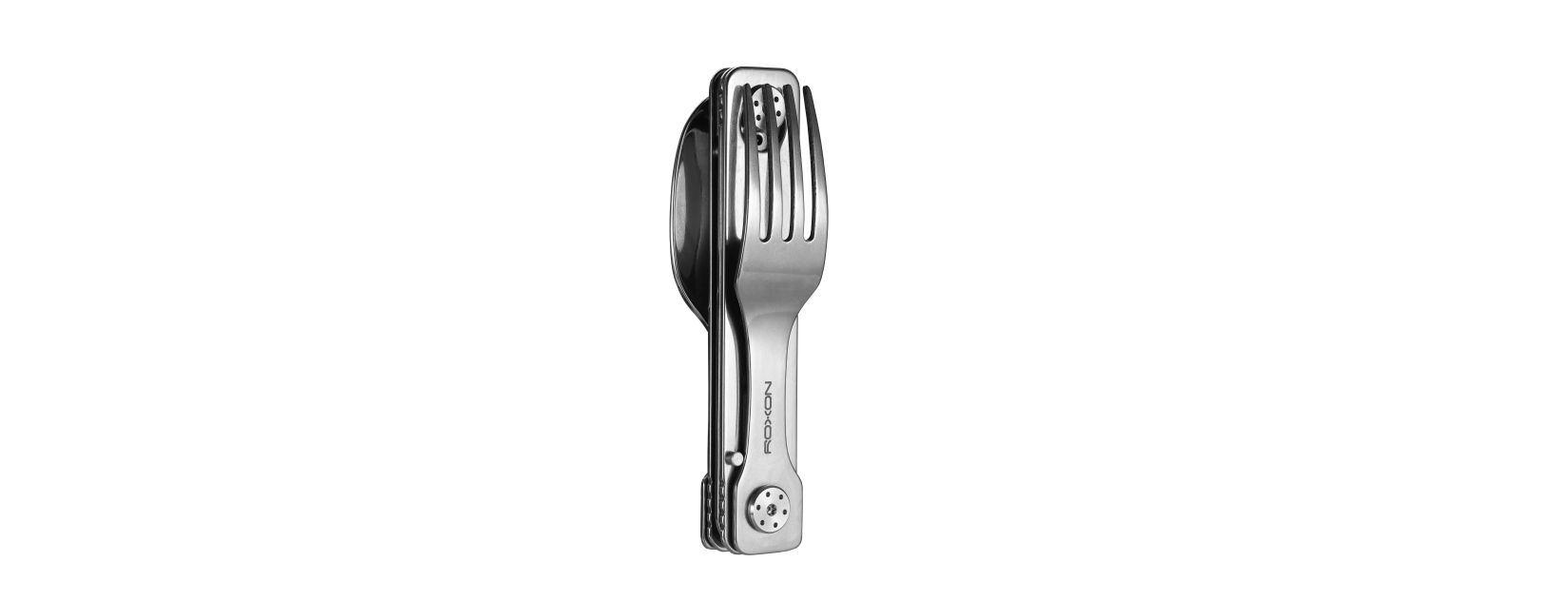 Foldable cutlery from Roxon - only 10cm long when folded