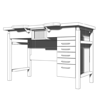 BENCHALIST Uhrmachertisch, Modular II, inklusive Container, manuell