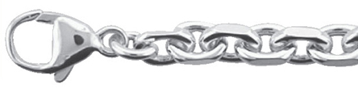 collier zilver 925/-, anker 50cm