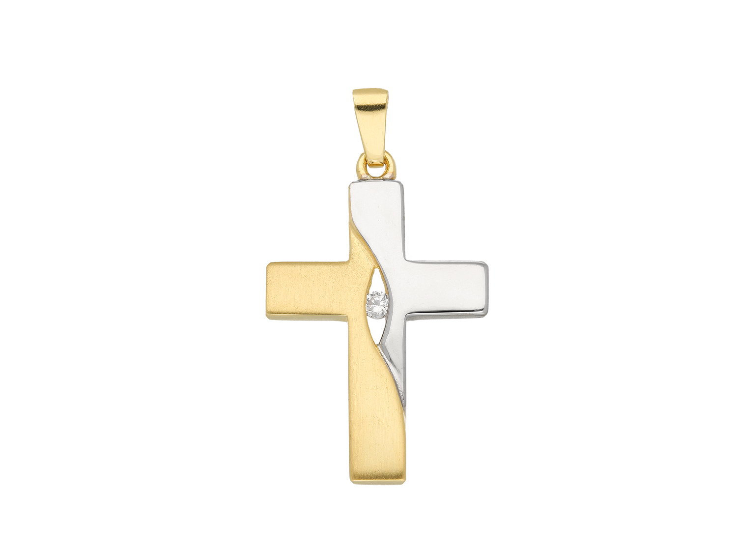 Kreuz 333/GG/rh Zirkonia