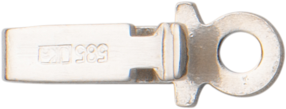 Zaczep do szufladki złoto 585/-białe złoto jednorzędowy dł. 5,00 x szer. 1,70mm
