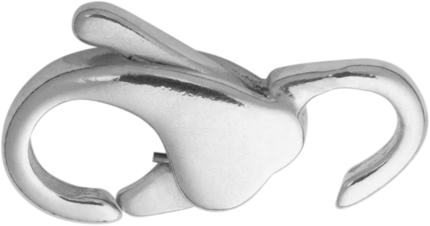 karabijn licht gebold zilver 925/- 12,00mm gegoten open oog