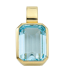 Pendant gold 585/GG, aquamarine