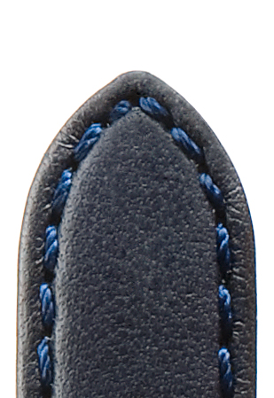 Lederband Oregon Handgenäht 18mm dunkelblau, extra lang handgenäht