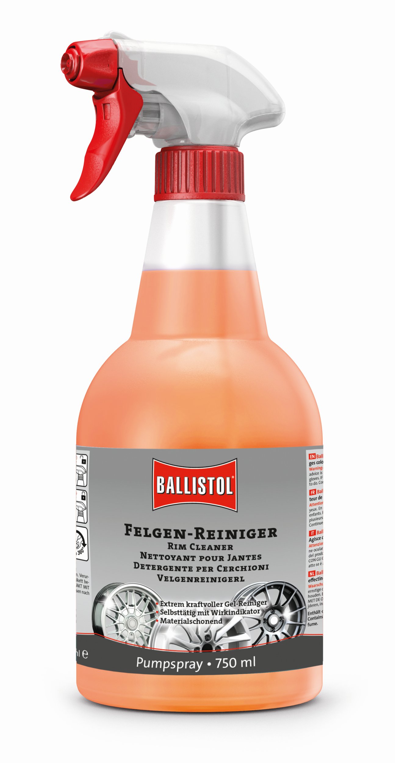 BALLISTOL rim cleaner with color indicator, 750ml - removes the most stubborn dirt