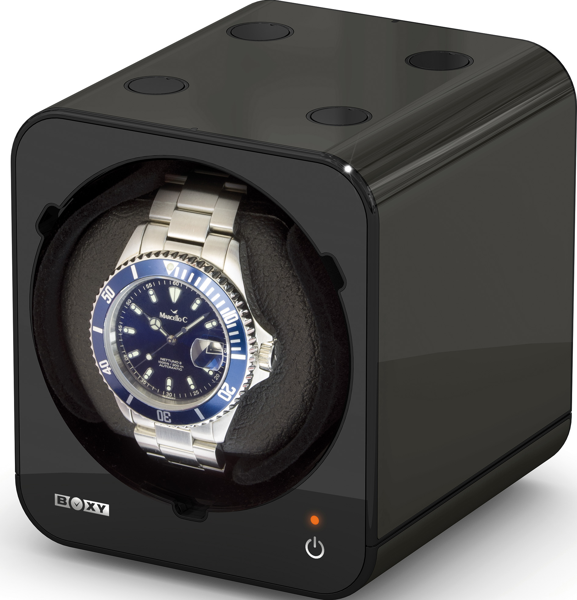 Watch winder Fancy Brick, black