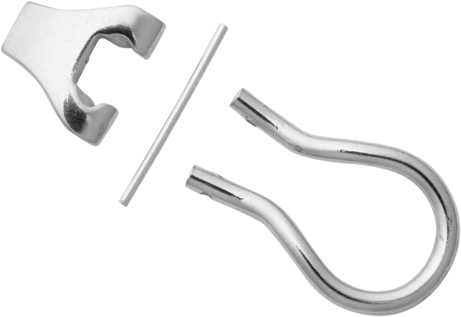 Ear clip mechanism silver 925/- with die cast lug height 6.50mm clip length 13.00mm