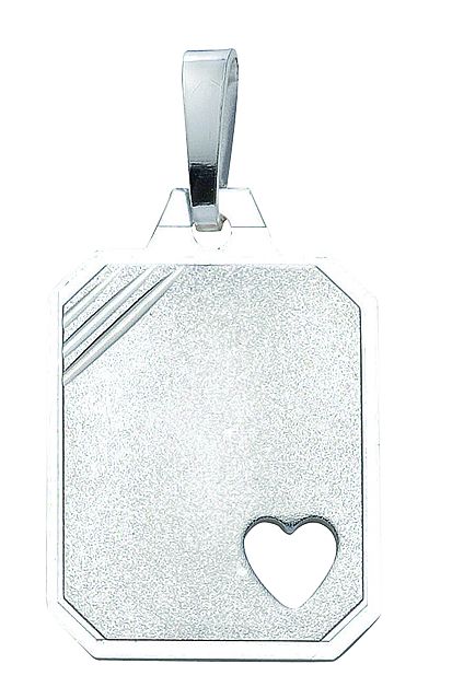 Gravurplatte 3 Stück Silber 925/rh eckig