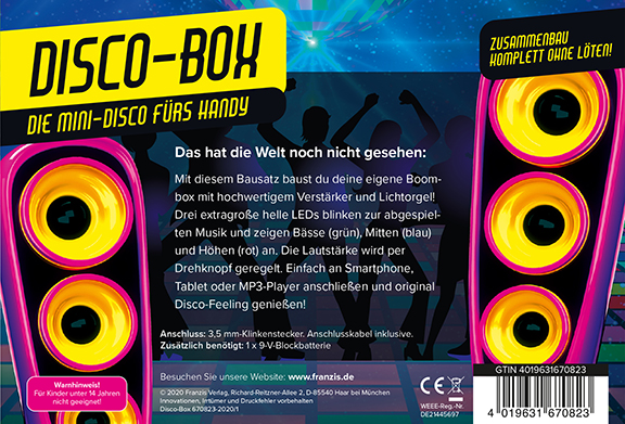 Bausatz Disco-Box mit Lichtorgel