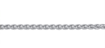 Collier chain 925/rh braid 50 cm