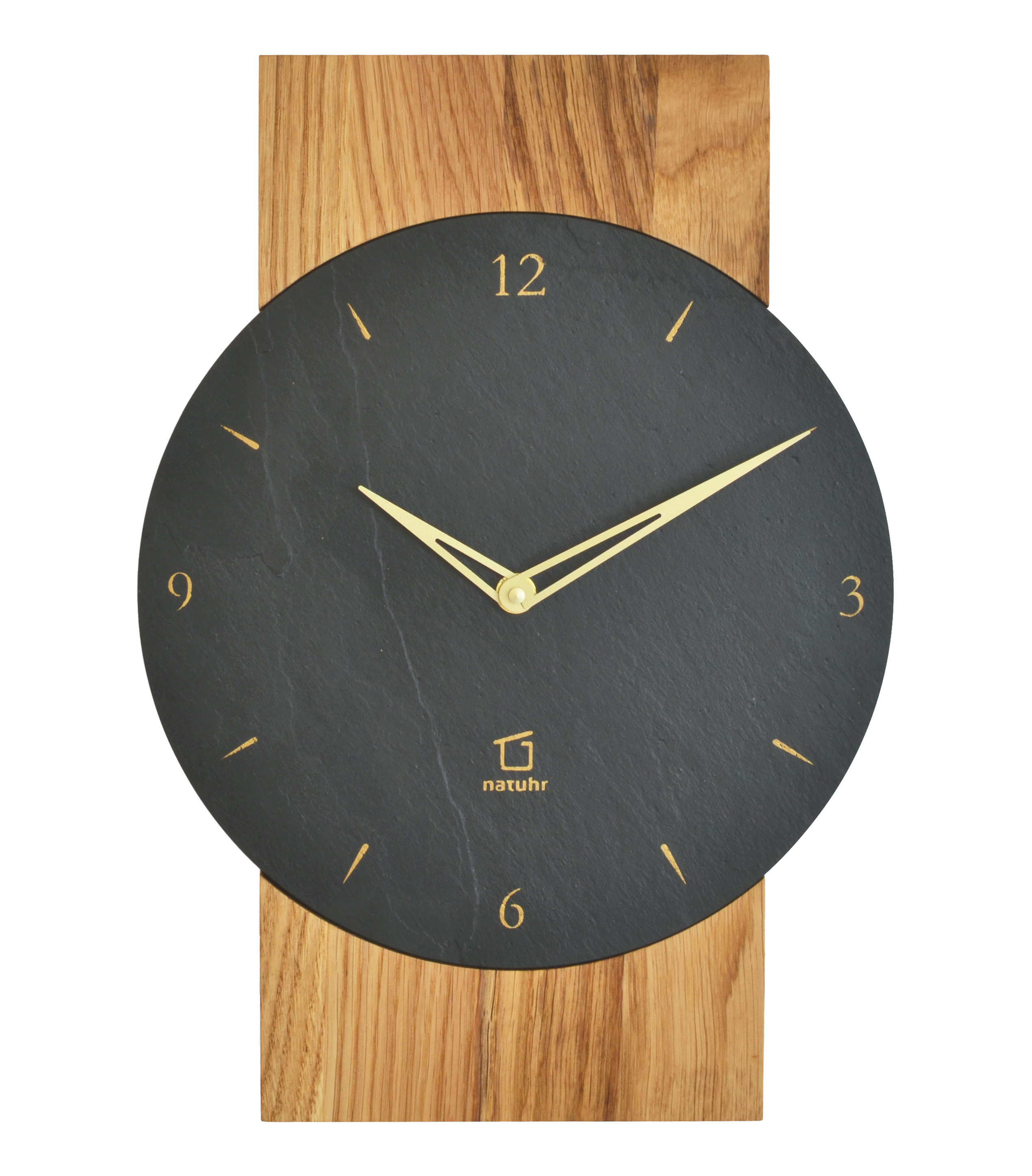 AMS natuhr Funk-Wanduhr Steineiche, Eiche F4000