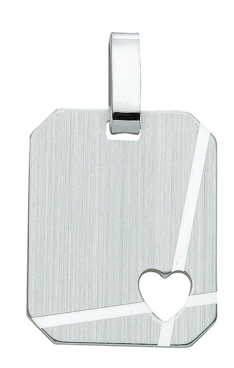 Gravurplatte 3 Stück Silber 925/rh eckig