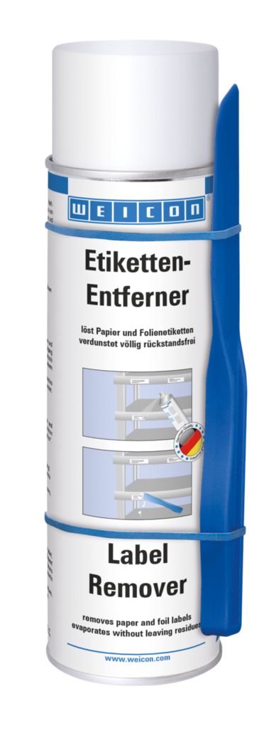 WEICON Etikettenentferner -  zum Lösen jeglicher Art von Etiketten - mit Spezial-Spatel