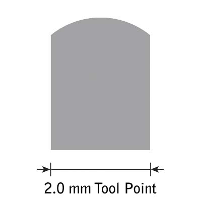 Glensteel platsteekbeitel parallel nr.20 - 2,0 mm