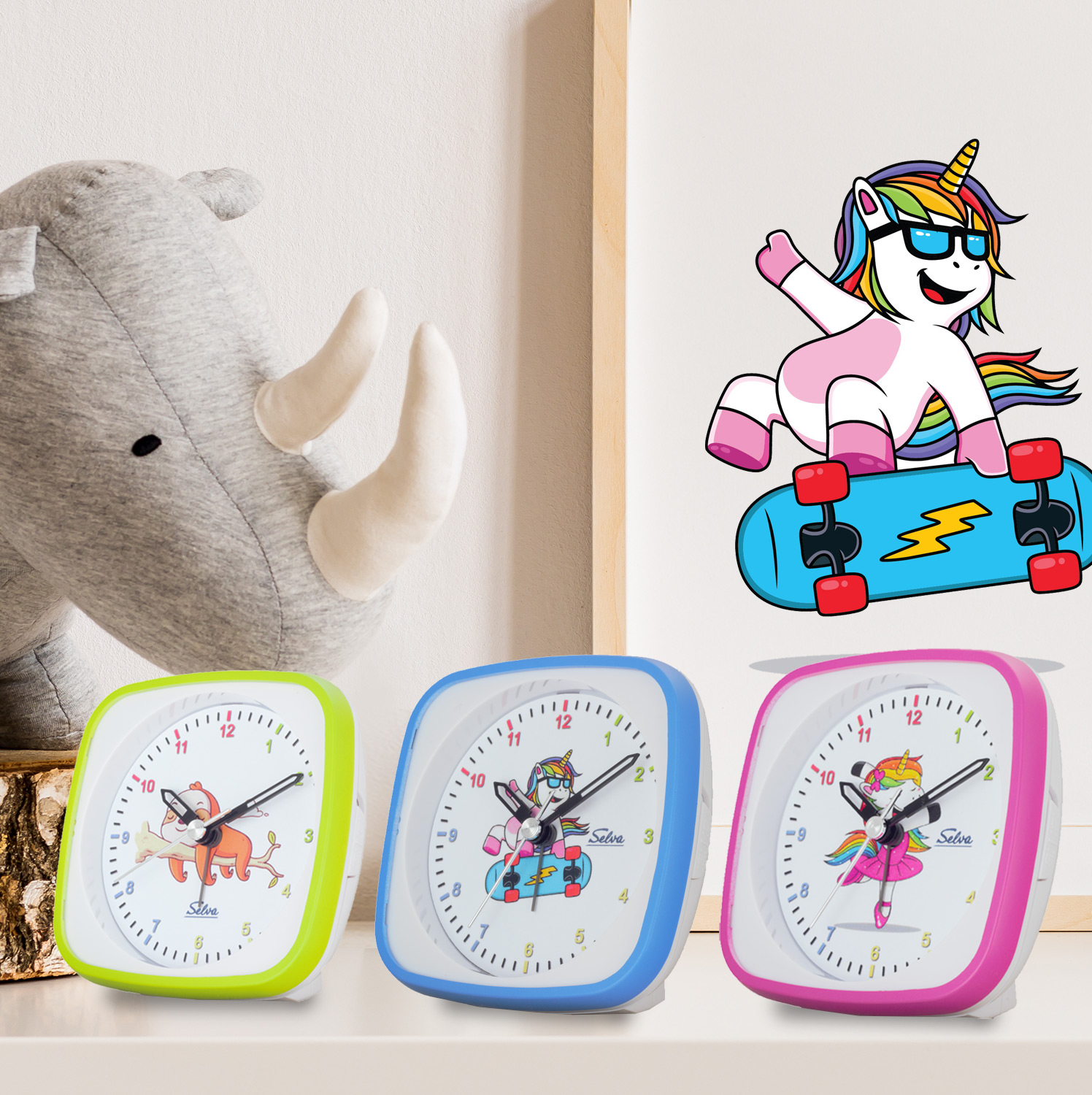 SELVA Exclusive children's alarm clock, silent