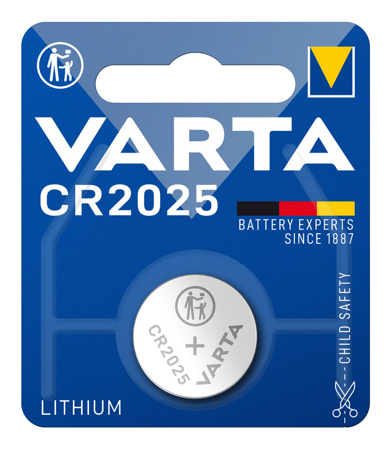 Varta 2025 lithium knoopcel <br/>IEC-nr.: CR2025