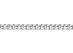 Collier chain silver 925/rh, flat curb chain 40 cm 3 pieces