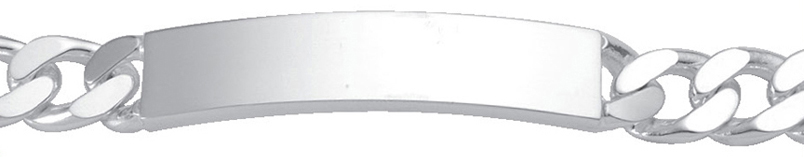 ID-armband zilver 925/-, vlakke schakels 23cm