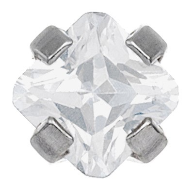 Tiffany CubicZirkonia 3x3 mm System 75, 1 Paar