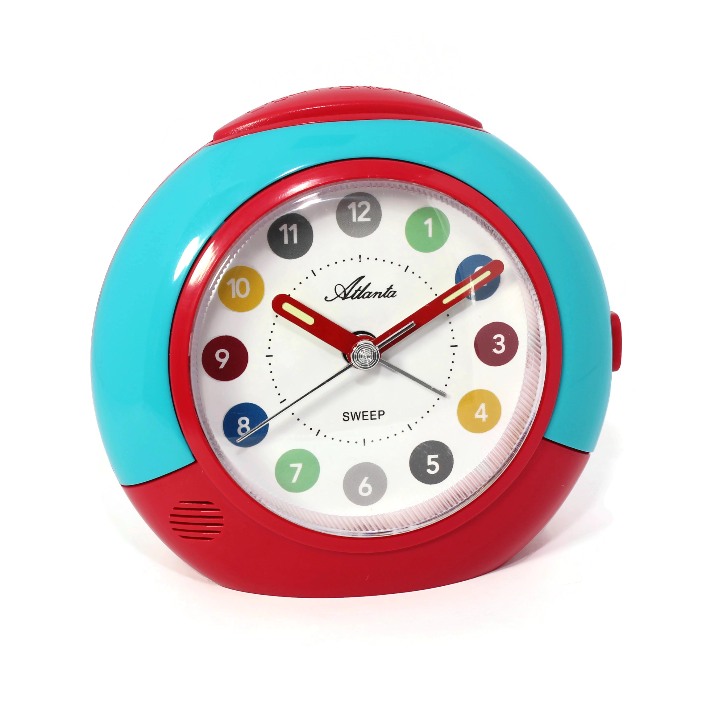 Atlanta 1526/15 red/blue children's alarm clock