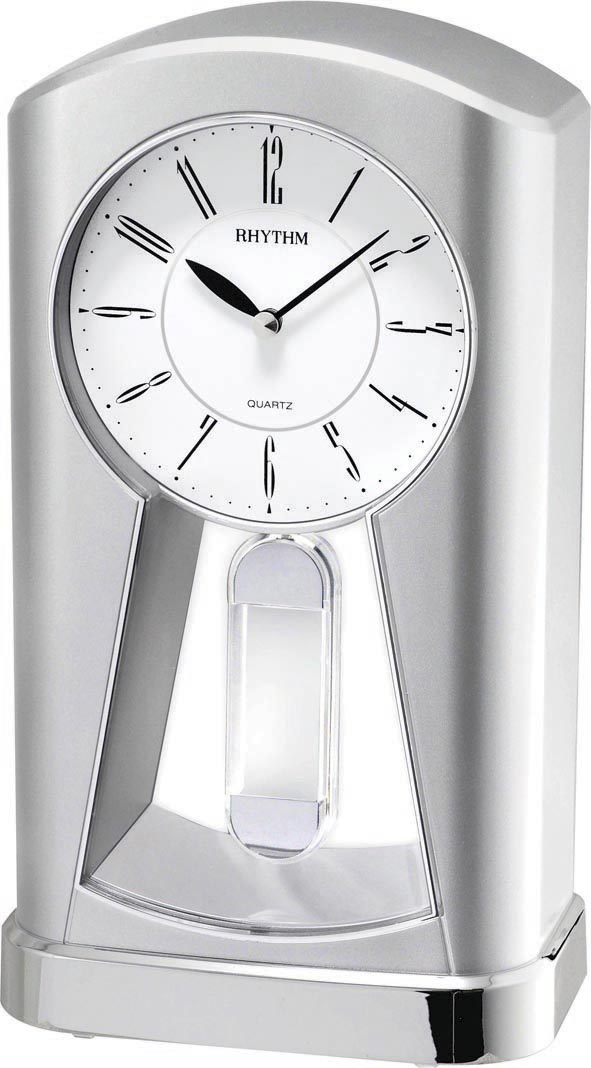 Rhythm 7794 silver carriage clock/ table clock quartz