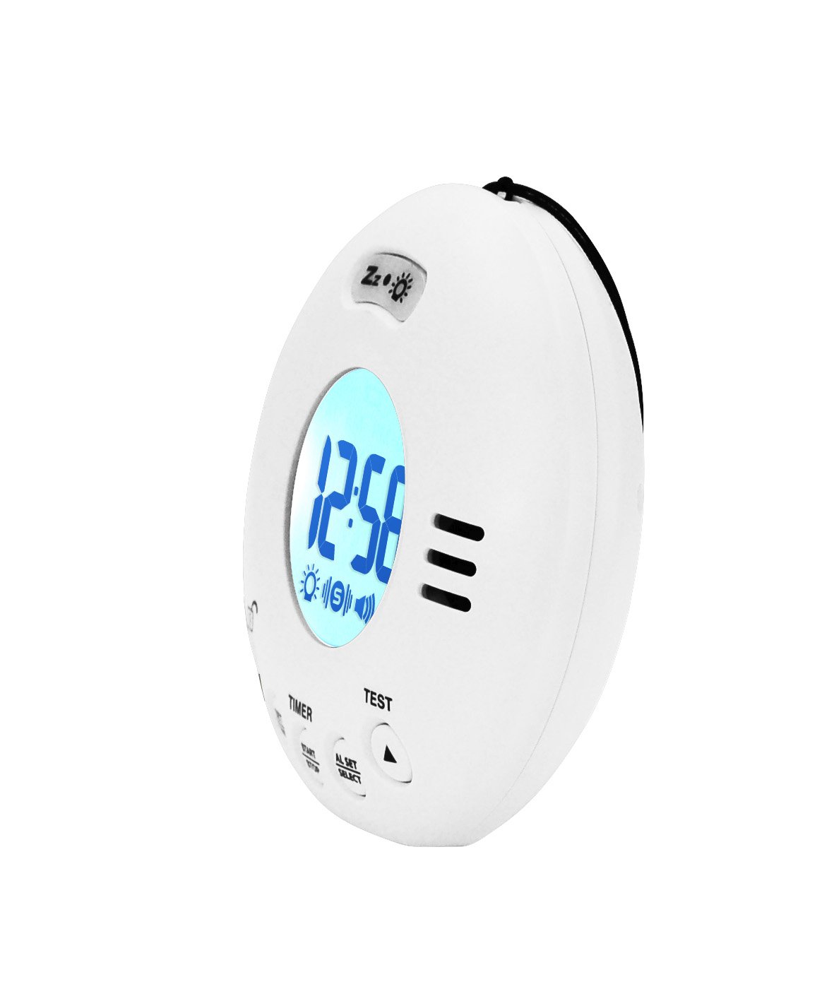 Alarm clock for deep sleeping people, extra loud, white