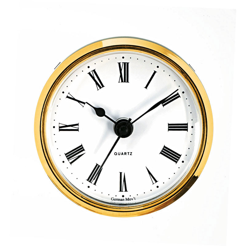 Quartz Insert Movement UTS Drum Ø 57mm, bezel Ø 72mm yellow, dial white, Roman numerals