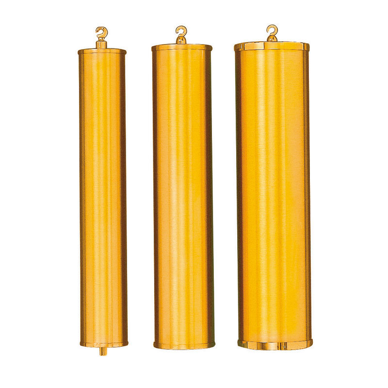 Weight sleeve polished yellow brass l: 245 exterior Ø: 60