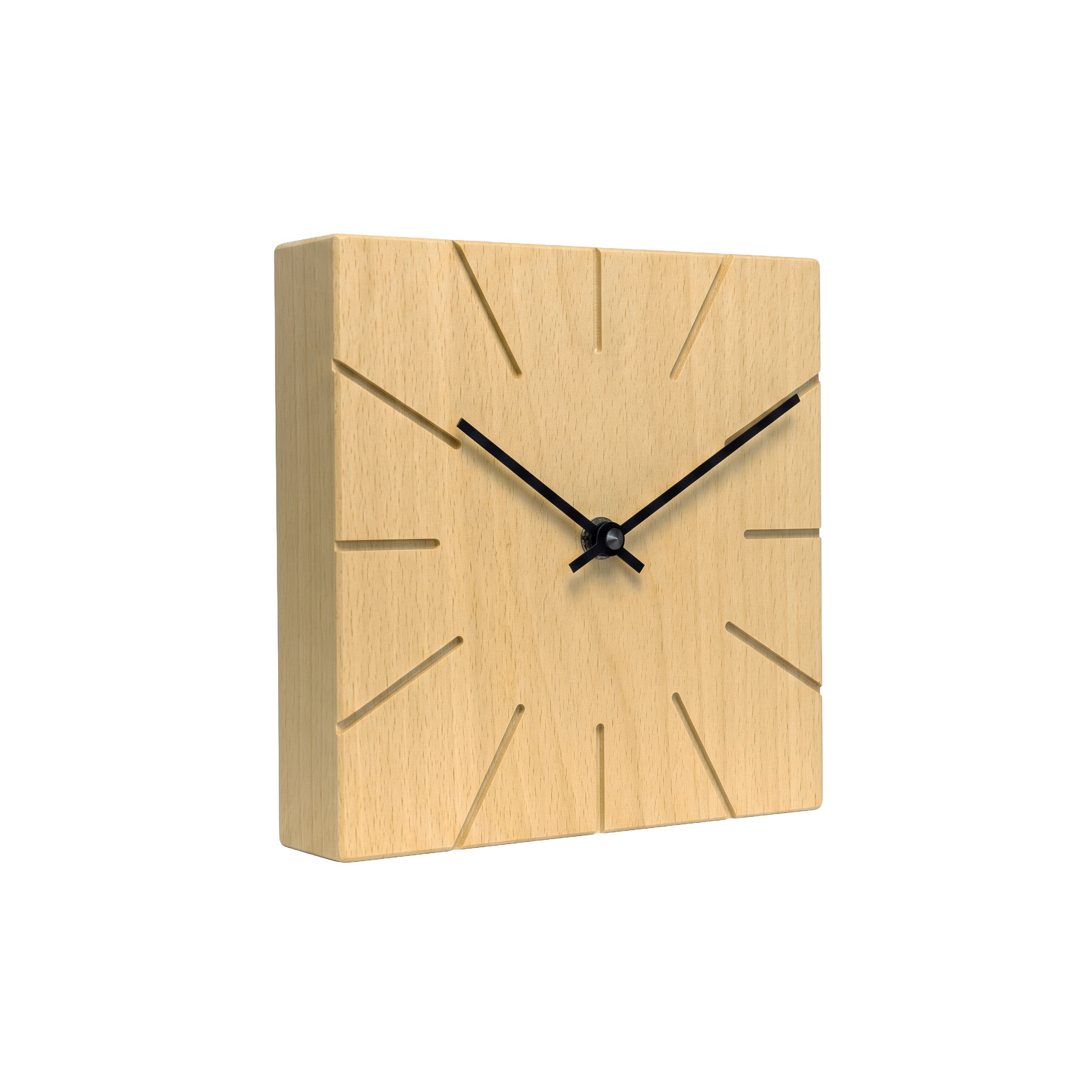 AMS natuhr Quarz-Wand-/Tischuhr Beam, Buche W8003B
