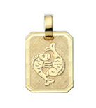 Zodiac gold 333/GG Pisces, square
