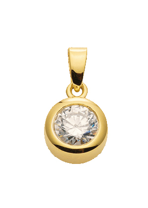 Pendant gold 333/GG, zirconia